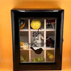 Rare Nora Fleming Retired Case w/ 9Collectible Minis